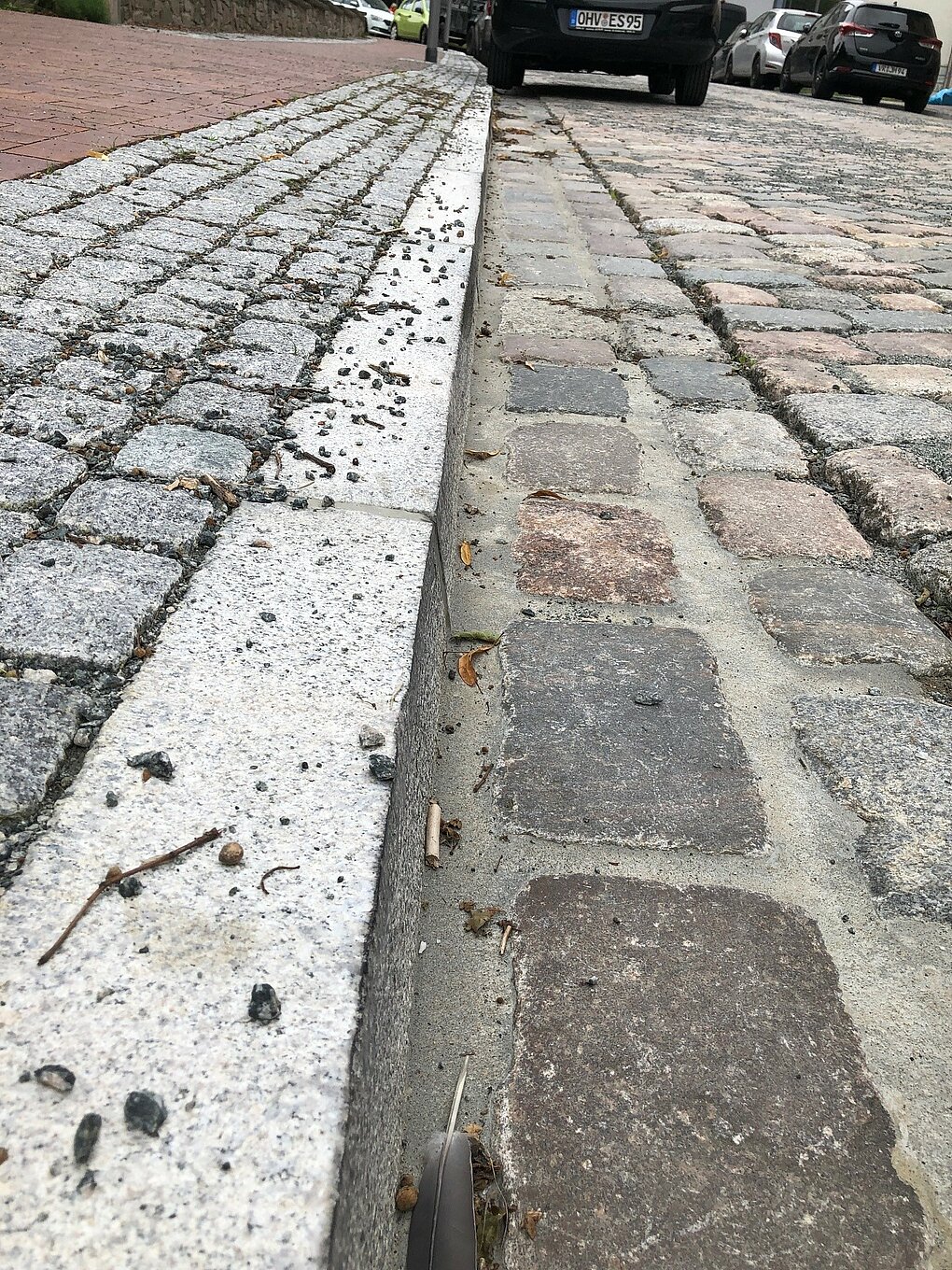 Blick auf die neue Pflasterung nach Fertigstellung